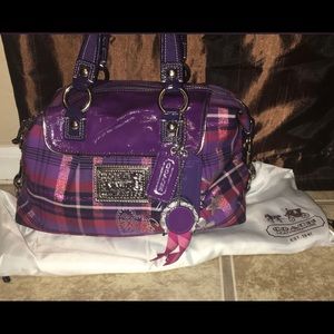 Purple coach purse